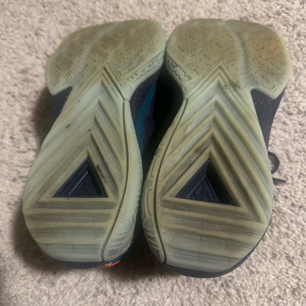 Nike Zoom Freak 5 Nigerian Nightmare Navy and Teal Basketball Shoes - Picture 5 of 7